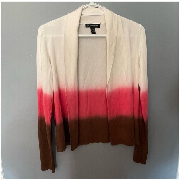 INC Ombre Cardigan Size M Lightweight Long Sleeve Drape Office Casual - Picture 1 of 4